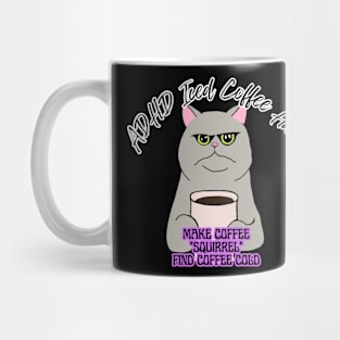 ADHD Iced Coffee Cat Mug